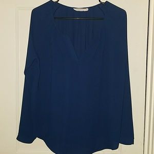 Lush Long Sleeve Pleated Blouse